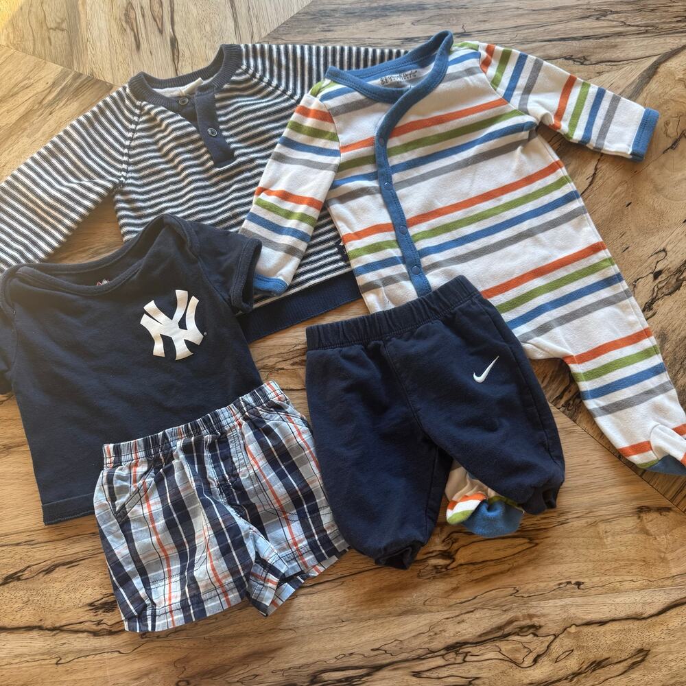 Baby Bundle: H&M, Nike, Majestic, Carter's, Dwell Studio (5 pieces)